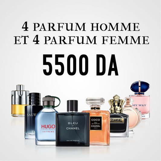 4 parfum homme et 4 parfum femme