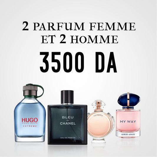 2 parfum femme et 2 homme